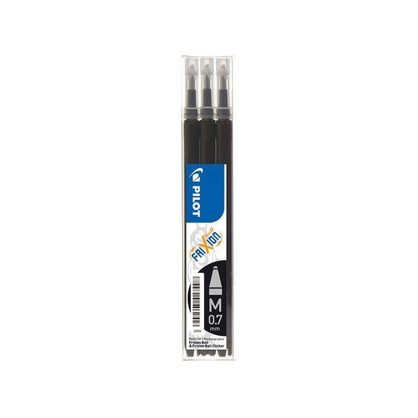 Pilot Frixion Clicker Refill 0,7 Sort 3 stk.