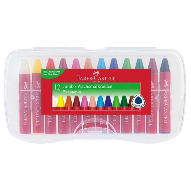 Faber-Castell Jumbo Vokskridt 12 stk.