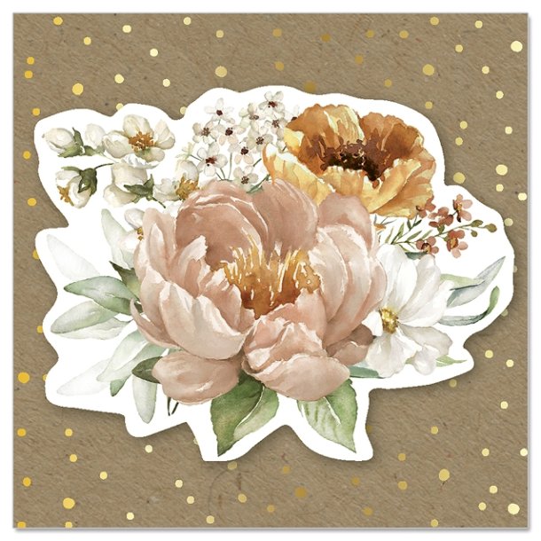 Artebene Mini Dobbeltkort - Blomster
