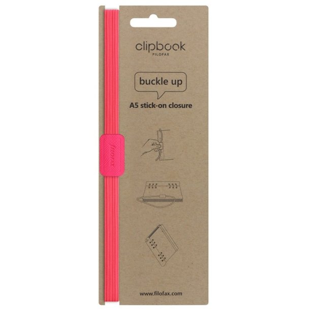 Filofax Clipbook A5 Elastik - stick-on closure Pink