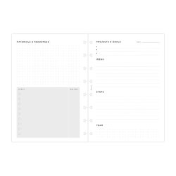 Filofax Notebook Refill A5 Projects &amp; Goals Tracker