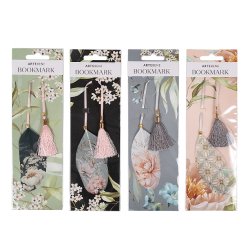 Artebene Bogmrke Fjer - Blomster Grn