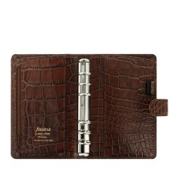 Filofax Classic Croc Personal Kalenderomslag Chestnut