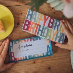 Artebene Gaveske Happy Birthday Bogstaver