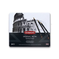 Derwent Graphic Tegneblyanter 24 stk. 9B-9H