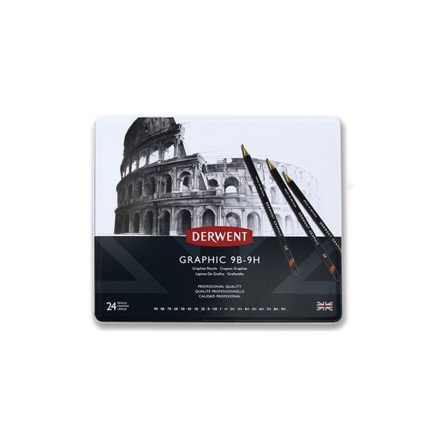 Derwent Graphic Tegneblyanter 24 stk. 9B-9H