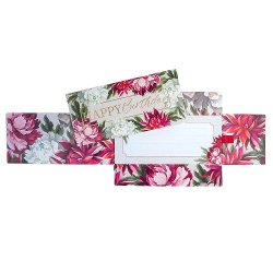 Artebene Gavekuvert - Happy Birthday Flowers Pink