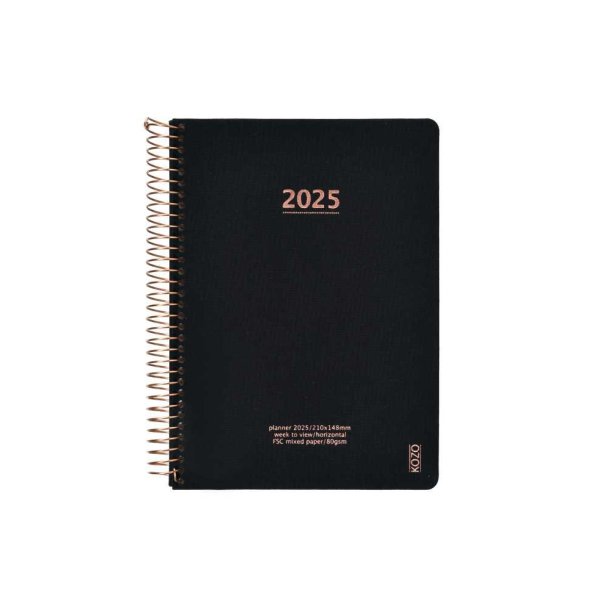 KOZO Ugekalender 2025 A5 Black