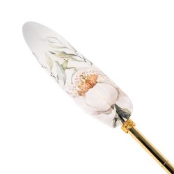 Artebene Feather Pen Blomster/Hvid