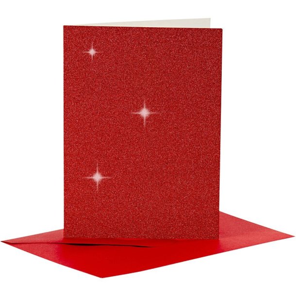 Kort &amp; Kuverter Rd Glitter
