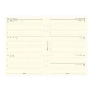 Filofax Refill Ugekalender Horisontal A5 'BEMRK 2025'