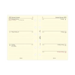 Filofax Refill Ugekalender Horisontal Pocket 'BEMRK 2025'