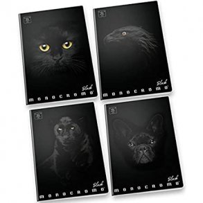 Pigna Black Monocromo Noteshfte A5 - Panther