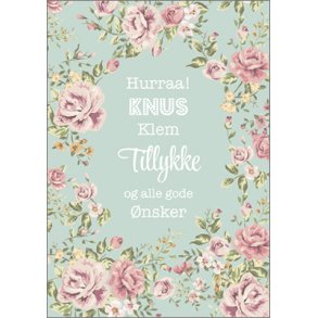 Hartung Postkort - Hurraa! Knus klem tillykke og alle gode nsker