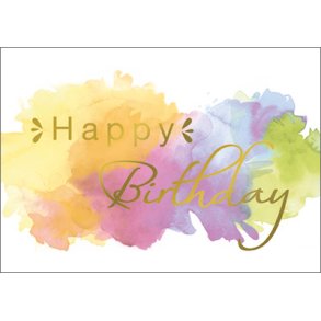 Hartung Postkort - Happy Birthday Colours