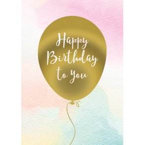 Hartung Postkort - Happy Birthday to you Balloon