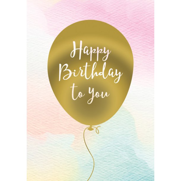 Hartung Postkort - Happy Birthday to you Balloon
