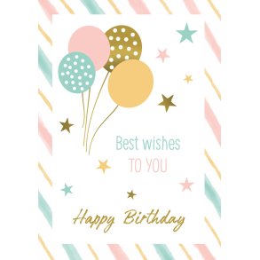 Hartung Postkort - Best wishes to you