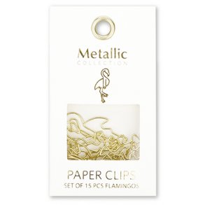 Hartung Papir Clips Guld Flamingo