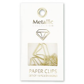 Hartung Papir Clips Guld Diamant
