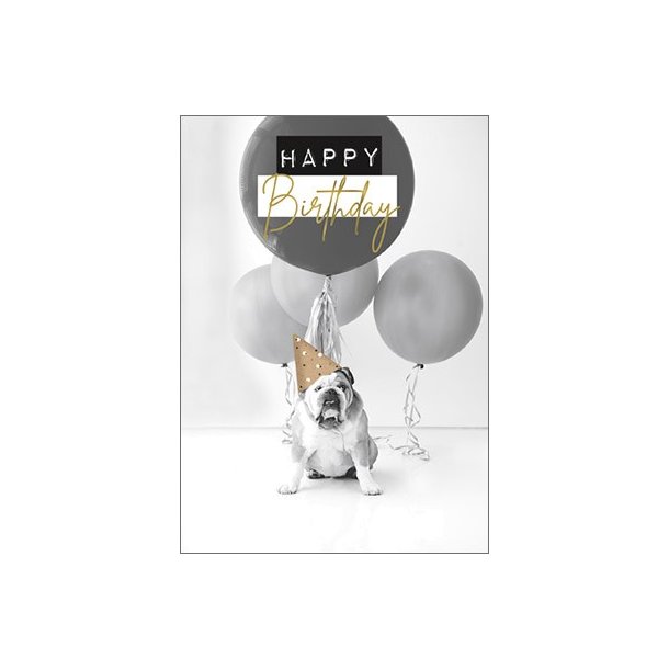 Hartung Dobbeltkort Guld - Happy Birthday