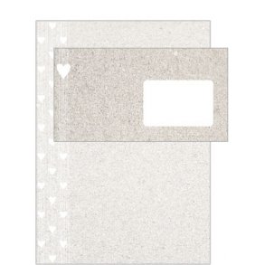 Brevpapir St - Hjerter