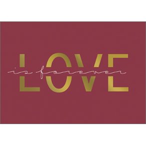 Hartung Postkort - Love is forever