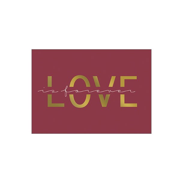 Hartung Postkort- Love is forever