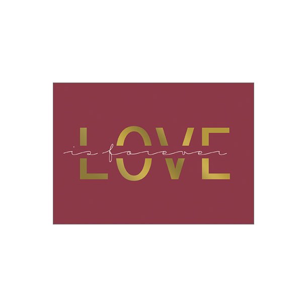 Hartung Postkort - Love is forever