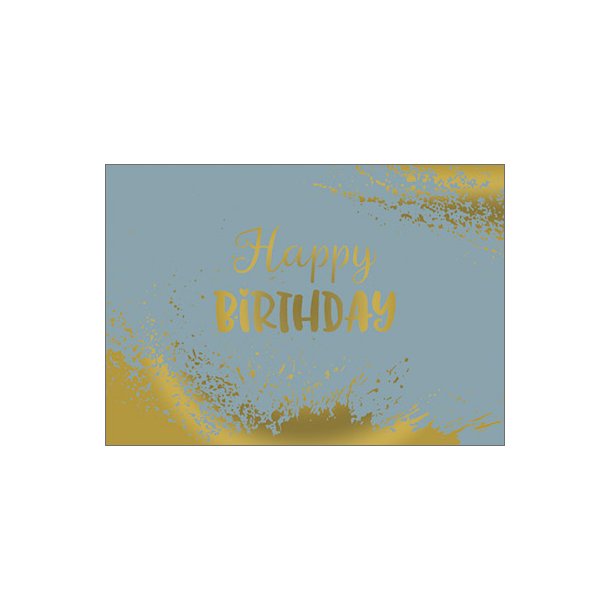 Hartung Postkort - Happy Birthday Blue