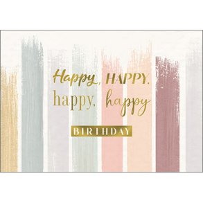 Hartung Postkort - Happy Happy Happy Happy Birthday