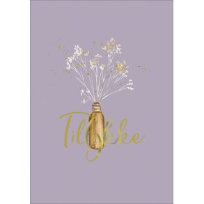 Hartung Postkort - Tillykke Blomstervase