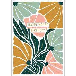 Hartung Postkort - Happy Happy Birthday