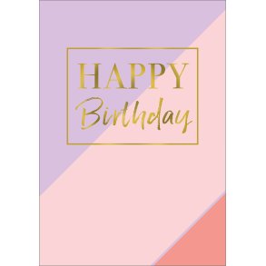 Hartung Postkort - Happy Birthday Pale Rose