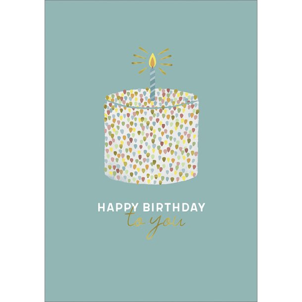 Hartung Postkort - Happy Birthday to you Cake