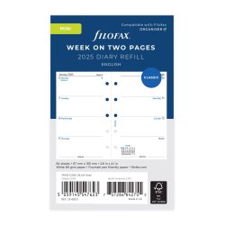 Filofax Refill Ugeplan Mini 'BEMRK 2025'