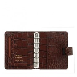 Filofax Classic Croc Pocket Kalenderomslag Chestnut