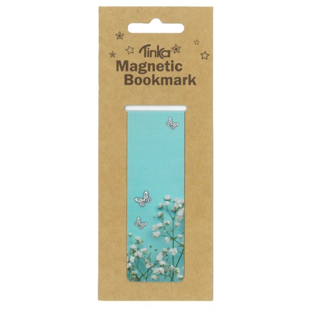 Tinka Magnetisk Bogmrke Hvide Blomster