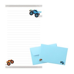 Brevpapir S�t - Monstertruck