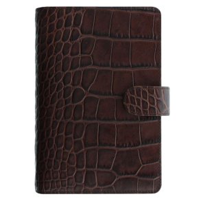 Filofax Classic Croc Personal Kalenderomslag Chestnut