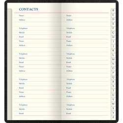 Letts Origins Slim Address Book Black