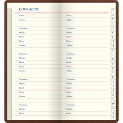 Letts Origins Slim Address Book Tan