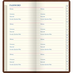 Letts Origins Slim Password Book Tan