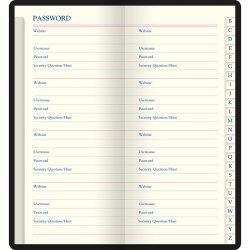Letts Icon Slim Password Book Black