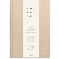 Tekstilindbundet Notesbog A5 Beige