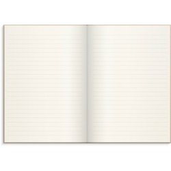 Tekstilindbundet Notesbog A4 Beige