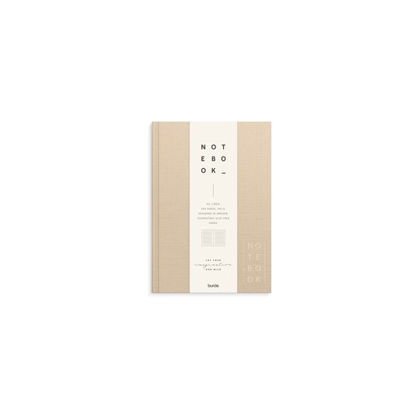 Tekstilindbundet Notesbog A4 Beige