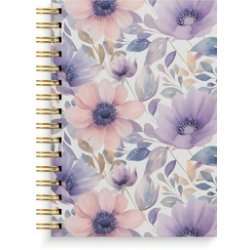 Spiralnotesbog A5 Notebook Lilac Flowers