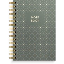 Spiralnotesbog A5 Notebook Green Pattern