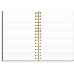 Spiralnotesbog A5 Notebook Black Flower